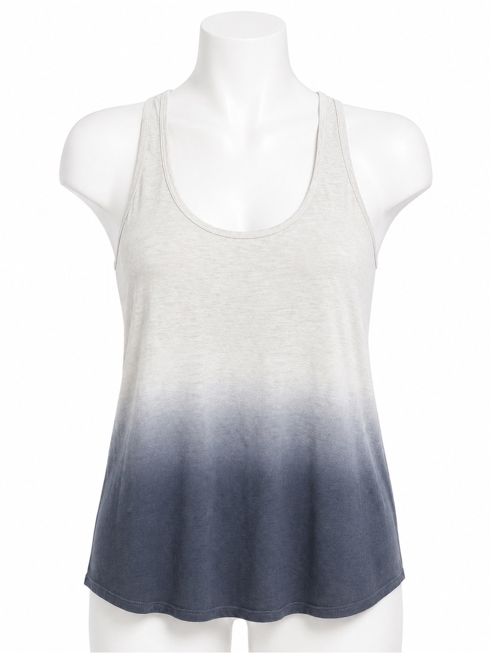 Lululemon Ombre Racerback Tank Top Grey White Dip Dye